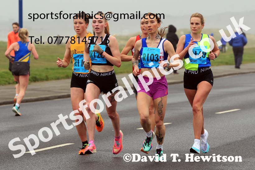 Senior womens 6 Stage 2023 Northern Mens 12 stage and Womens 6 Stage Relays and Young Athletes, Redcar. Photo: David T. Hewitson/Sports for All Pics